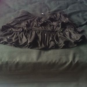 A black sparkly skirt